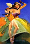 Rolf Armstrong pinup girl painting - 1943