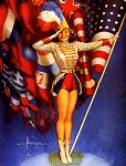 Rolf Armstrong pinup girl painting - 1945